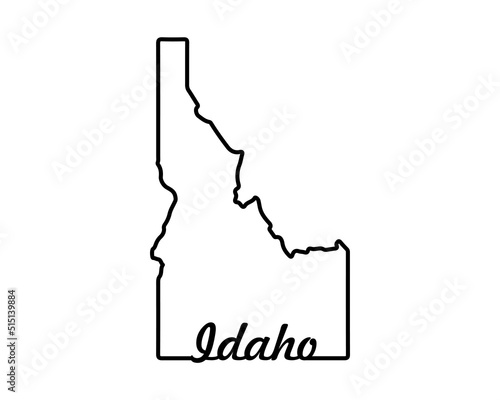 US state map. Idaho outline symbol. Vector illustration