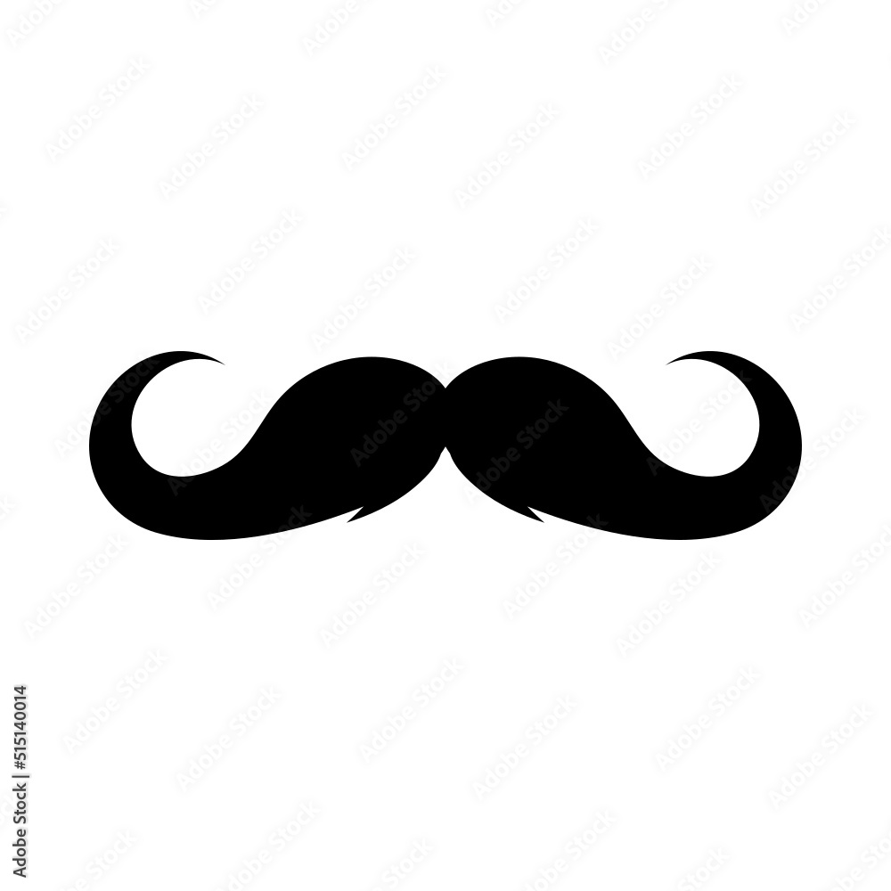 Black solid icon for Moustache Black solid icon for Moustache