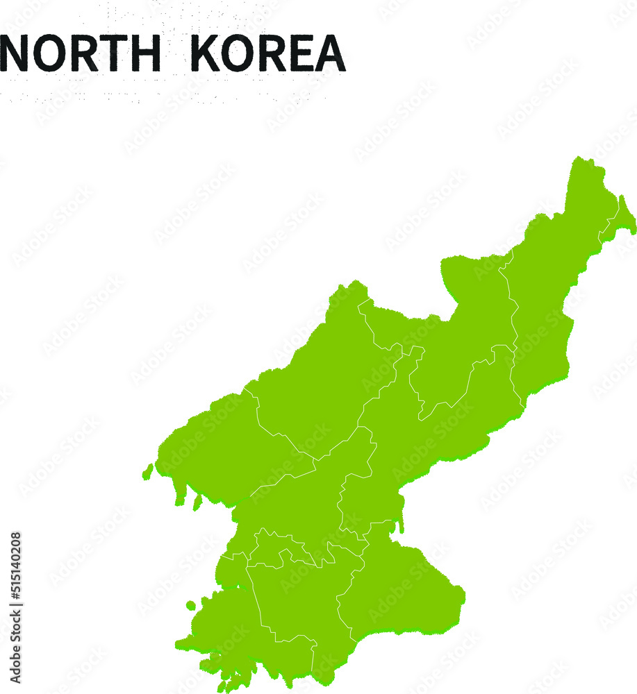 北朝鮮/NORTH KOREAの地域区分イラスト