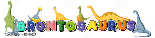Cute brontosaurus dinosaur cartoon