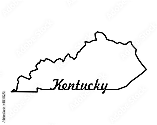 US state map. Kentucky outline symbol. Vector illustration