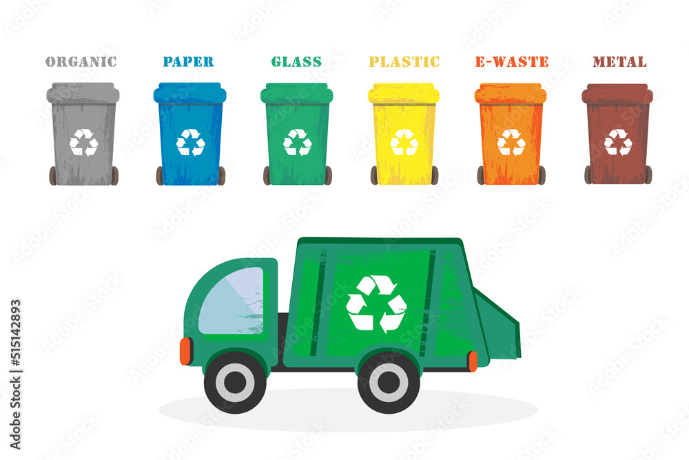 Garbage behavior. Infographic of right and wrong examples of littering, container. Recycling of garbage, processing of environmental pollution