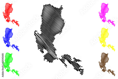 Luzon island (Southeast Asia, Republic of the Philippines) map vector illustration, scribble sketch Luzon map photo