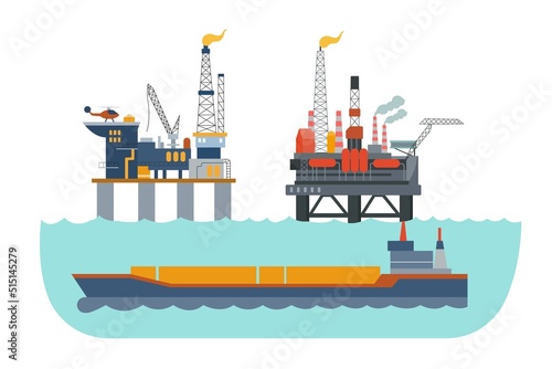 Oil rigs at sea require large tankers to transport crude oil for refining onshore. To deal with the shortage of oil, more drilling rigs had to be added.
