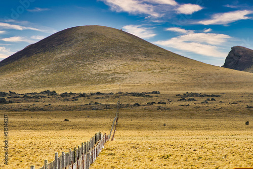 Continental border in Santa Cruz between Argentina and Chile photo