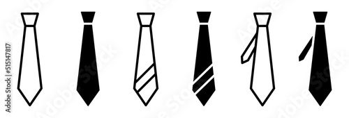 Tableau sur toile Necktie set icon vector illustration