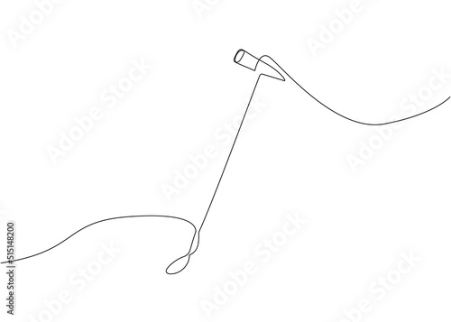 Mallet, polo hammer one line art. Continuous line drawing of horseback riding, sport, equestrian, horse, stick, rider, horseman, activity, athlete, tool, sports equipment, horse polo game, training.