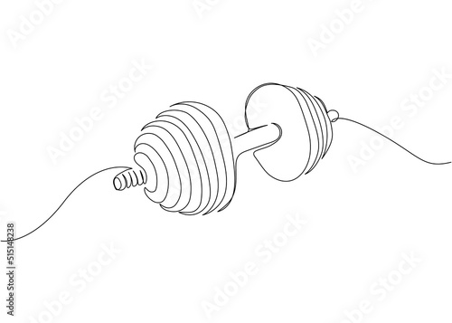 Stackable Dumbbell one line art. Continuous line drawing of sport, strength, power, fitness, activity, active, muscular, wellness, weightlifting, weight, workout, athlete, kettlebell, muscle.