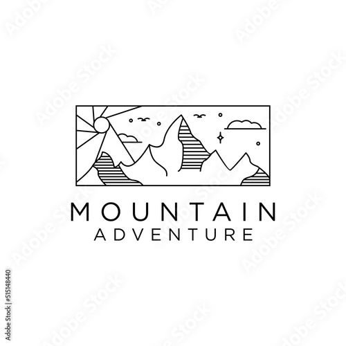Montain logo design icon vector
