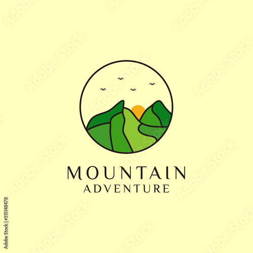 Montain logo design icon vector