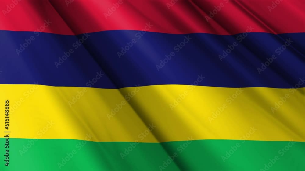 Close up realistic texture textile silk satin flag of Mauritius waving fluttering background. National symbol of the country. 12th of March, Happy Day concept. 3D animation 1080p Full HD
Close up realistic texture textile silk satin flag of Mauritius waving fluttering background. National symbol of the country. 12th of March, Happy Day concept. 3D animation 1080p Full HD