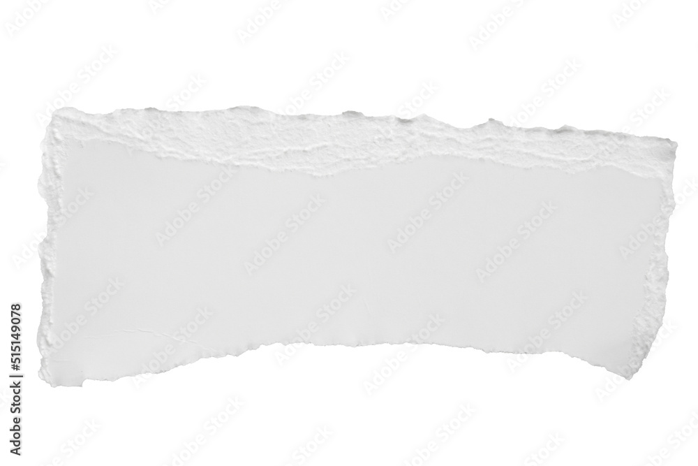 White ripped paper torn edges strips isolated on white background White ripped paper torn edges strips isolated on white background