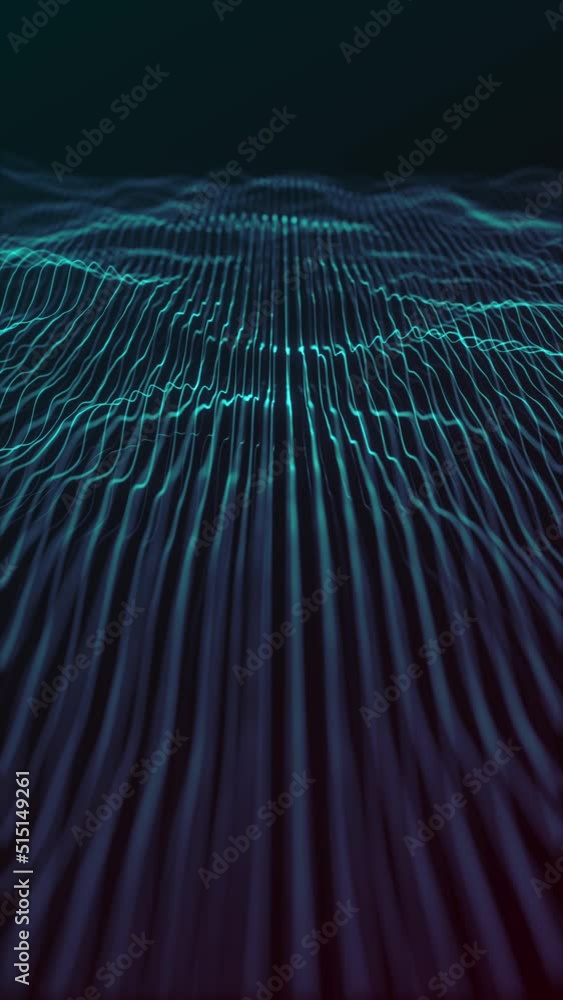 Abstract Digital Waving Lines Fx Background Loop/ 4k animation of an abstract background with digital fractal particle lines waving and seamless looping Abstract Digital Waving Lines Fx Background Loop/ 4k animation of an abstract background with digital fractal particle lines waving and seamless looping