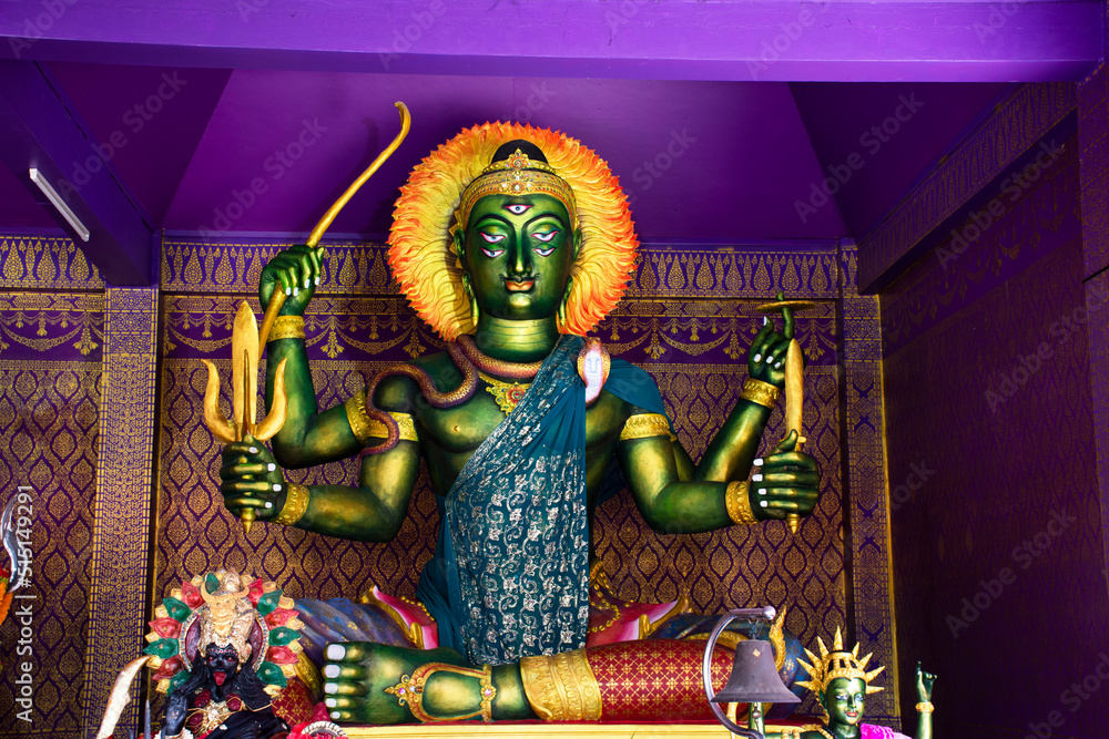 Deity god and goddess hindu statue in hinduism shrine for thai