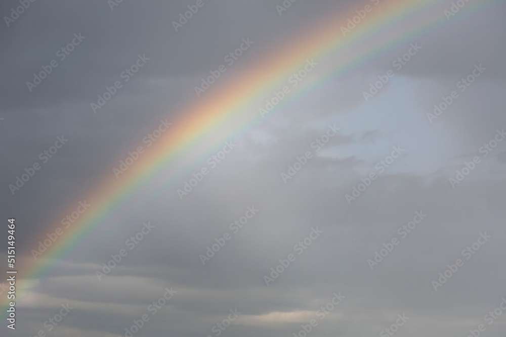 rainbow in sky after rain