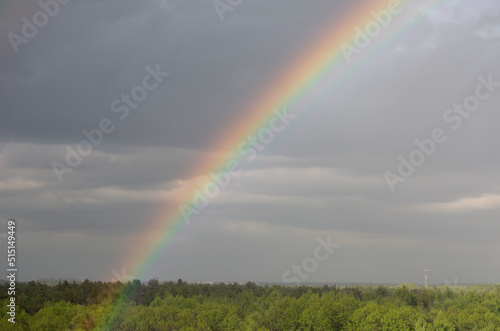 rainbow in sky after rain