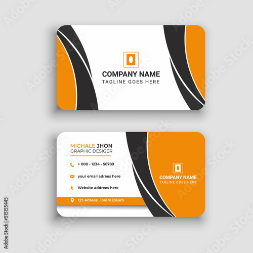 Business card with triangle shapes design
