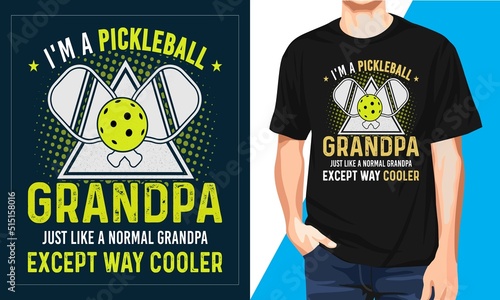 I'm A Pickleball Grandpa Just Like A Normal Grandpa Except Way Cooler V-Neck T-Shirt