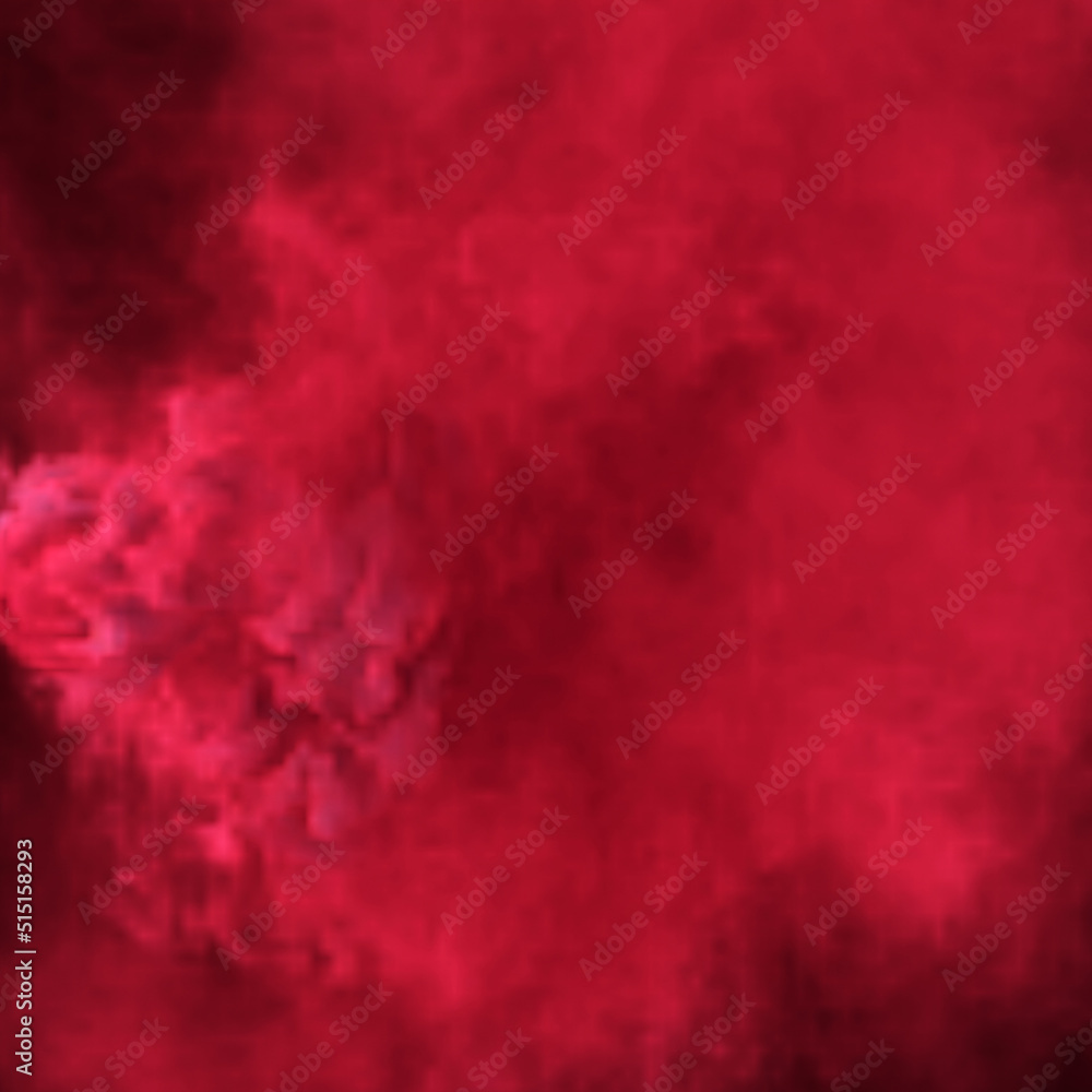 Red smoke mystery texture on a black background. 3D render