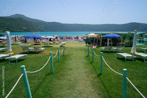 Fototapeta Naklejka Na Ścianę i Meble -   Lake Albano in the summer, Castelli Romani, Italy