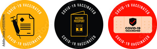 stop covid-19 vaccine passport icon signage
