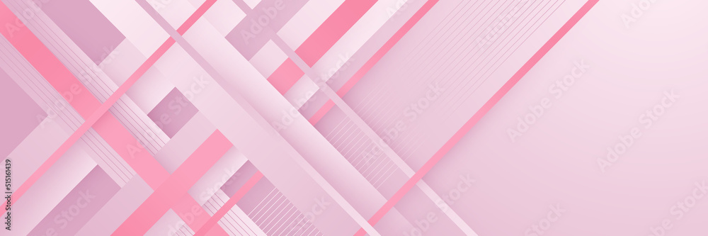 Obraz premium Abstract pink banner. Designed for background, wallpaper, poster, brochure, card, web, presentation, social media, ads. Vector illustration design template.