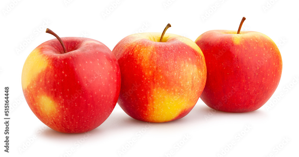 colorful apples path isolated on white colorful apples path isolated on white