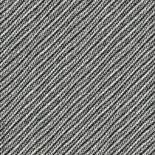 Monochrome Irregularly Woven Textured Diagonal Striped Pattern