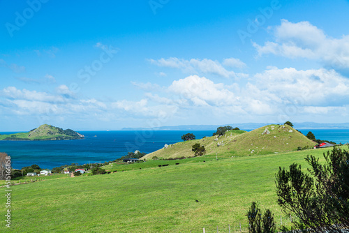 ニュージーランド　ファンガレイヘッズのマナイア山から見えるブリームヘッド景観保護区