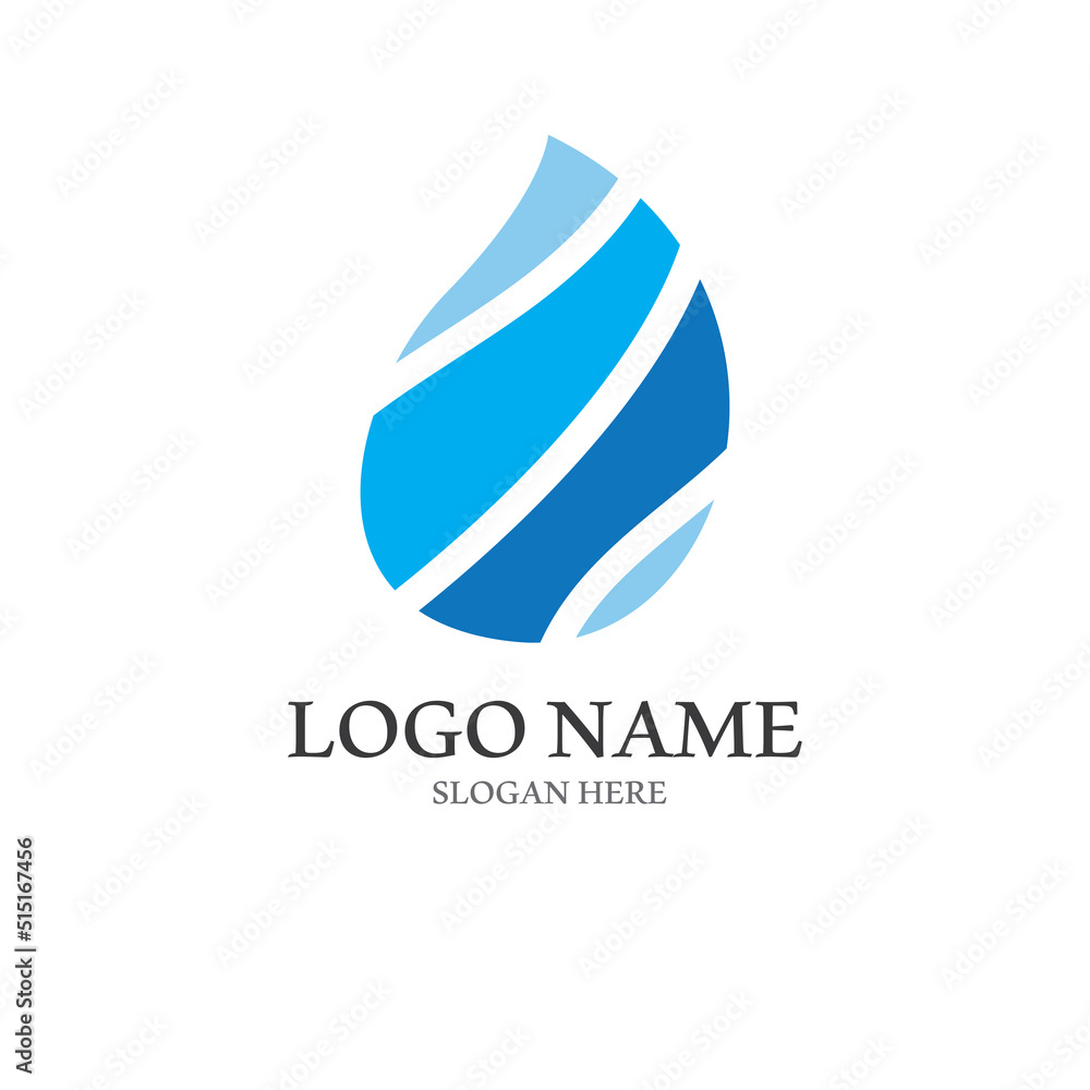 Water drop logo, a logo with a concept style vector illustration template on a white isolated background. Water drop logo, a logo with a concept style vector illustration template on a white isolated background.