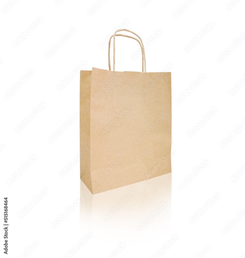 Brown paper bag isolated on a white background Brown paper bag isolated on a white background