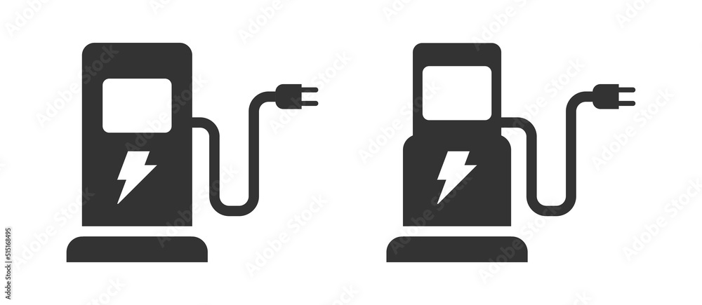Electric car charging station icon. Vector illustration. Electric car charging station icon. Vector illustration.