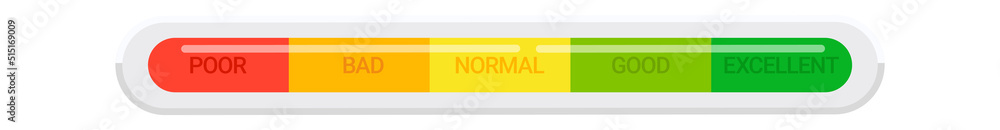 Horizontal indicator graph. Vector illustration Horizontal indicator graph. Vector illustration