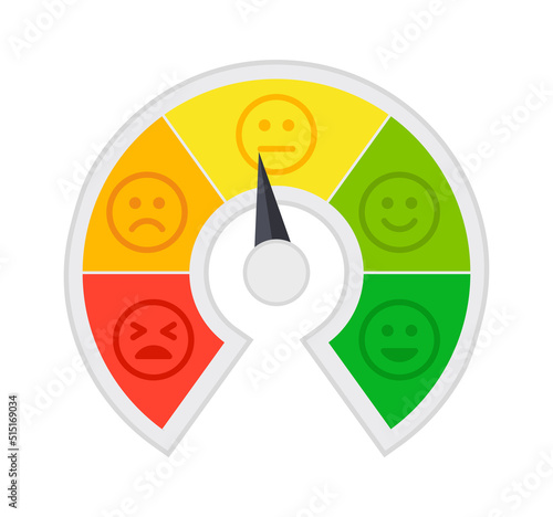 Circle mood indicator. Vector illustration