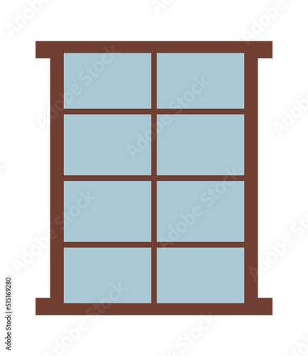 China style window. Vector illustration