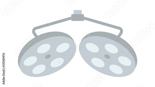Operating lighting Medical Equipment. Vector illustration