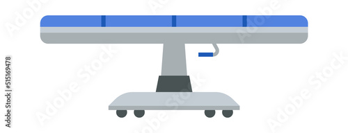 Hospital couch with wheels Medical Equipment. Vector illustration