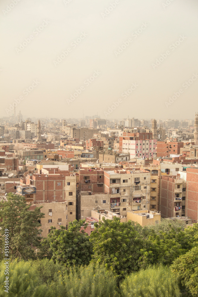 Beautiful view of the old city in the center of Cairo, Egypt