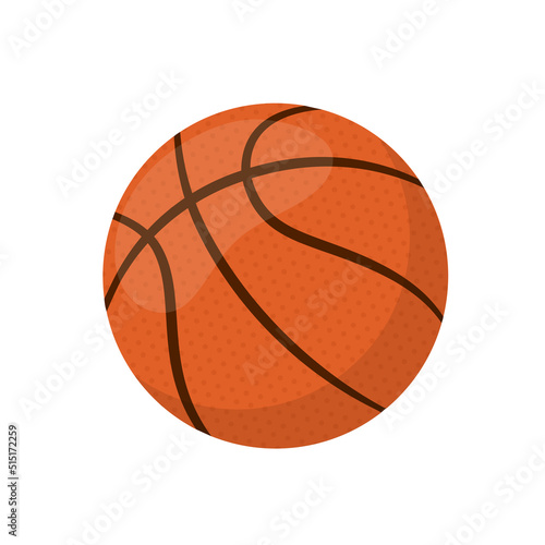 Basketball  ball icon isolated on white background. Cartoon basketball. Sport concept- Vector stock © Jessica