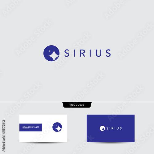 Sirius logo design template photo