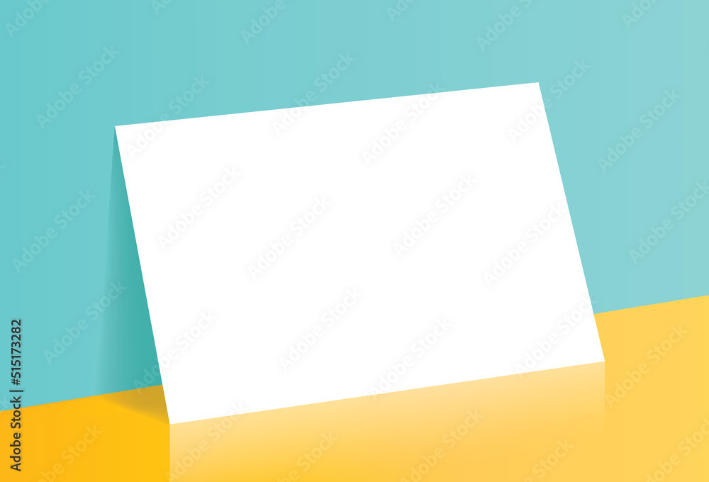 Close Up Blank Business Card Mockup Template Horizontal Branding Corporate Office Presentation Document Realistic Illustration