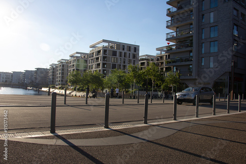 modern barriers in the city