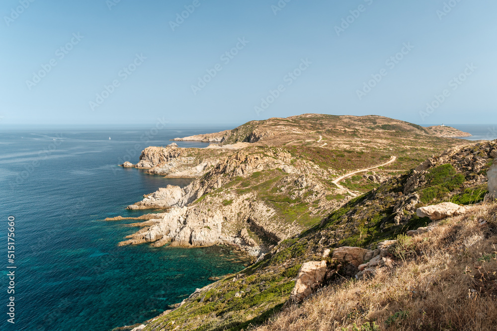 View of La Revellata, a rocky promontory on the west coast of Corsica near Calvi