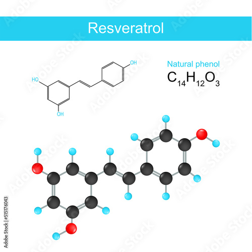 Resveratrol. Structural chemical formula