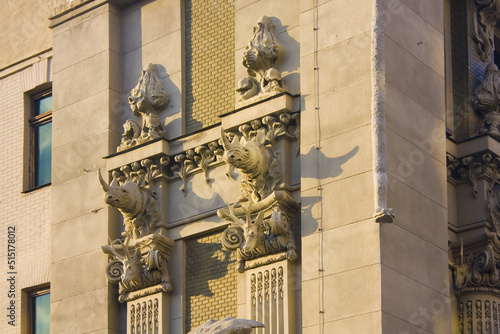 Fragment of House with Chimeras is the most original creation of architect Vladislav Gorodetsky in Kyiv, Ukraine	
 photo