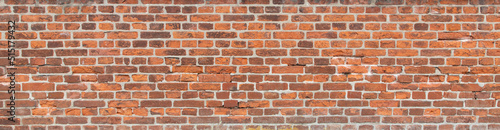 Foto texture of old red bricks wall background
