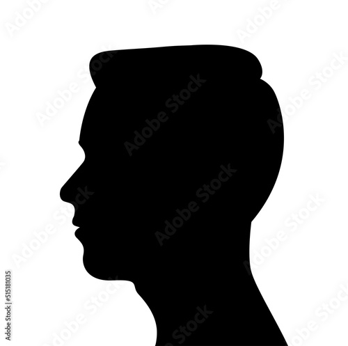 side view of man face vector illustration