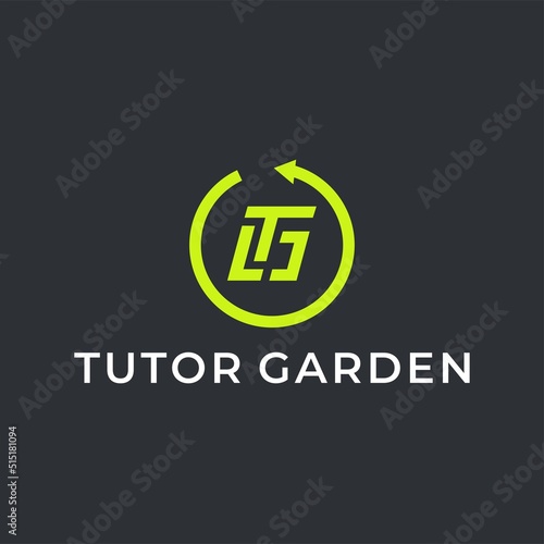 recycle logo letter tg premiumn vector