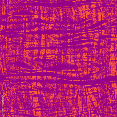 Abstract pencil charcoal orange and violet seamless pattern background