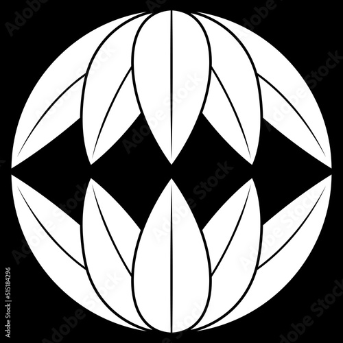 家紋です。十枚笹といいます。